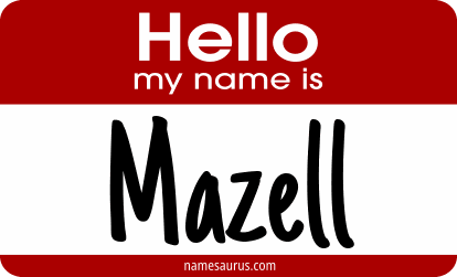 Hello my name is Mazell png download