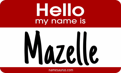 Hello my name is Mazelle png download