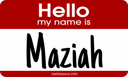 Hello my name is Maziah png download
