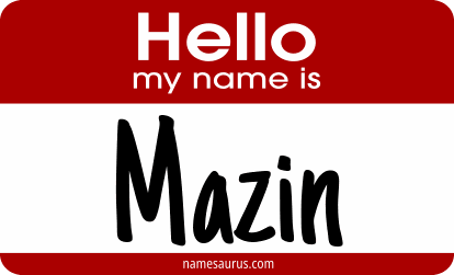 Hello my name is Mazin png download