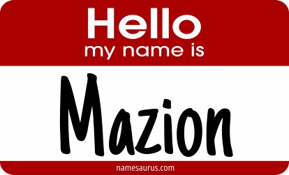 Hello my name is Mazion png download