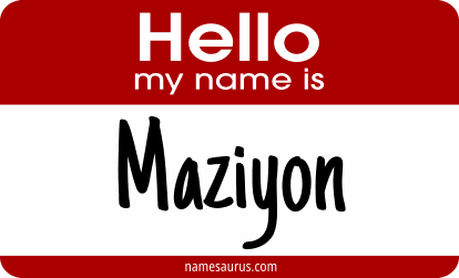 Hello my name is Maziyon png download