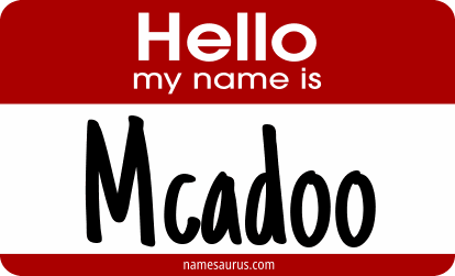 Hello my name is Mcadoo png download