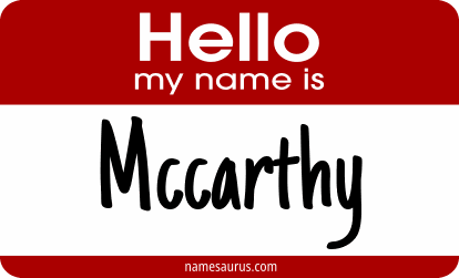 Hello my name is McCarthy png download