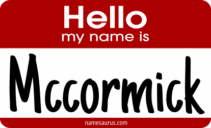 Hello my name is Mccormick png download