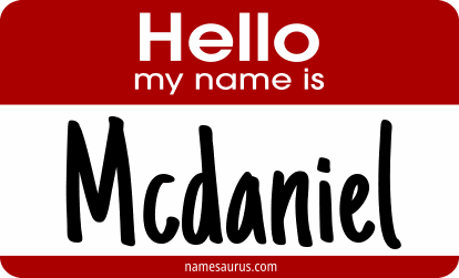 Hello my name is Mcdaniel png download