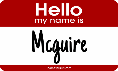 Hello my name is Mcguire png download