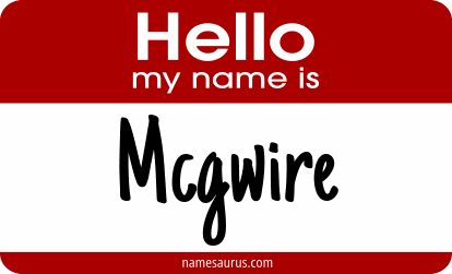 Hello my name is Mcgwire png download