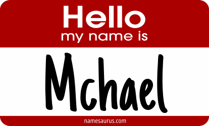 Hello my name is Mchael png download