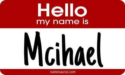 Hello my name is Mcihael png download