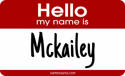 Hello my name is Mckailey png download