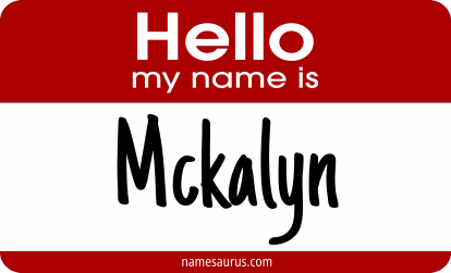 Hello my name is Mckalyn png download