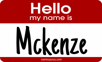 Hello my name is Mckenze png download