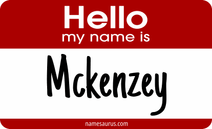 Hello my name is Mckenzey png download