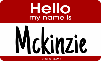 Hello my name is Mckinzie png download