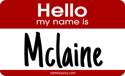 Hello my name is Mclaine png download