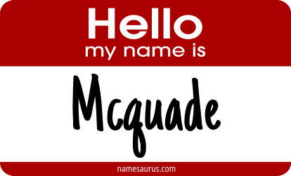 Hello my name is Mcquade png download