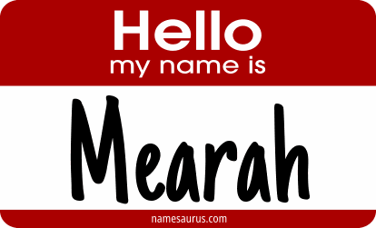 Hello my name is Mearah png download