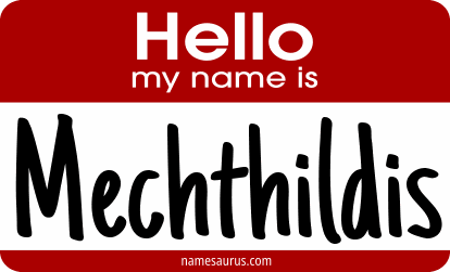 Hello my name is Mechthildis png download