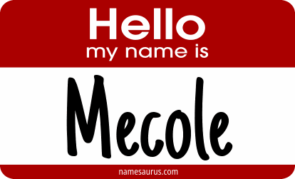 Hello my name is Mecole png download