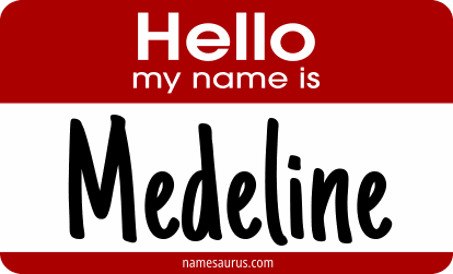 Hello my name is Medeline png download