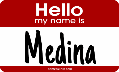 Hello my name is Medina png download