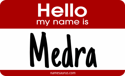 Hello my name is Medra png download