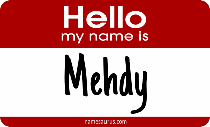 Hello my name is Mehdy png download