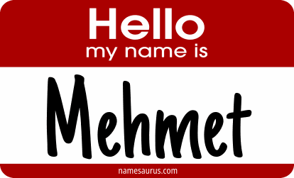 Hello my name is Mehmet png download