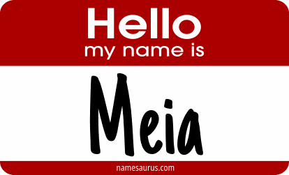 Hello my name is Meia png download