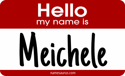 Hello my name is Meichele png download