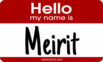 Hello my name is Meirit png download
