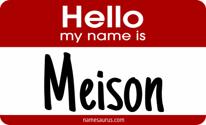 Hello my name is Meison png download