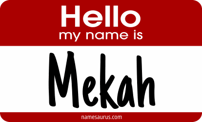 Hello my name is Mekah png download