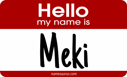 Hello my name is Meki png download