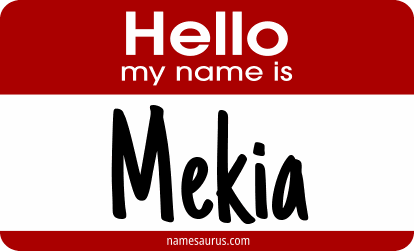 Hello my name is Mekia png download