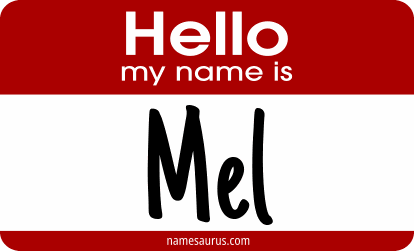 Hello my name is Mel png download