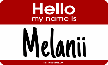 Hello my name is Melanii png download