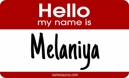 Hello my name is Melaniya png download