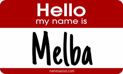Hello my name is Melba png download