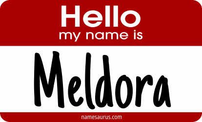 Hello my name is Meldora png download
