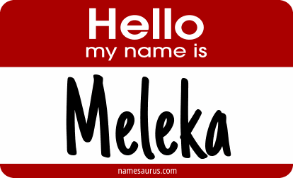 Hello my name is Meleka png download
