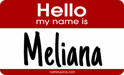 Hello my name is Meliana png download