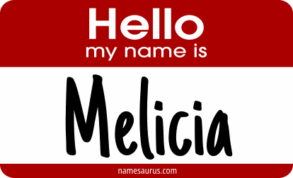 Hello my name is Melicia png download