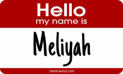 Hello my name is Meliyah png download