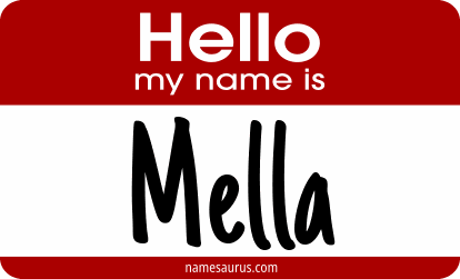 Hello my name is Mella png download