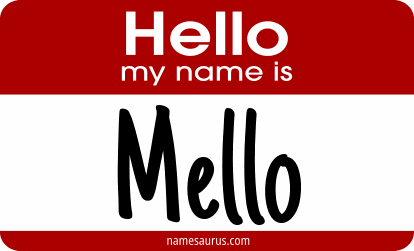 Hello my name is Mello png download
