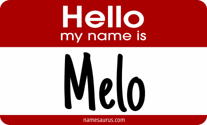 Hello my name is Melo png download