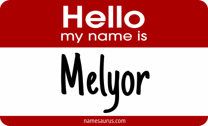 Hello my name is Melyor png download