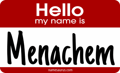Hello my name is Menachem png download